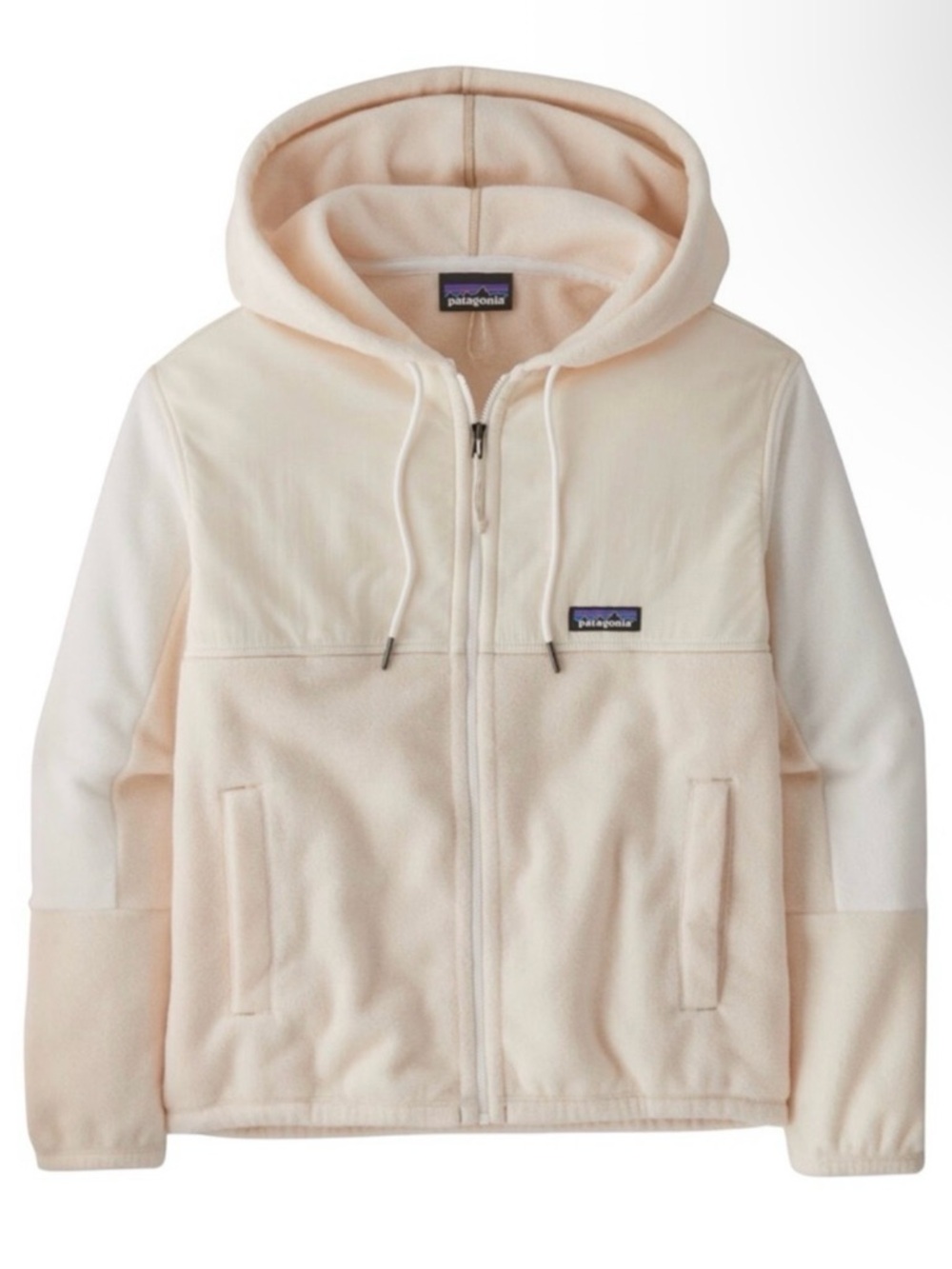 Patagonia Women’s Microdini Hoody-Natural- Full Zip Fleece